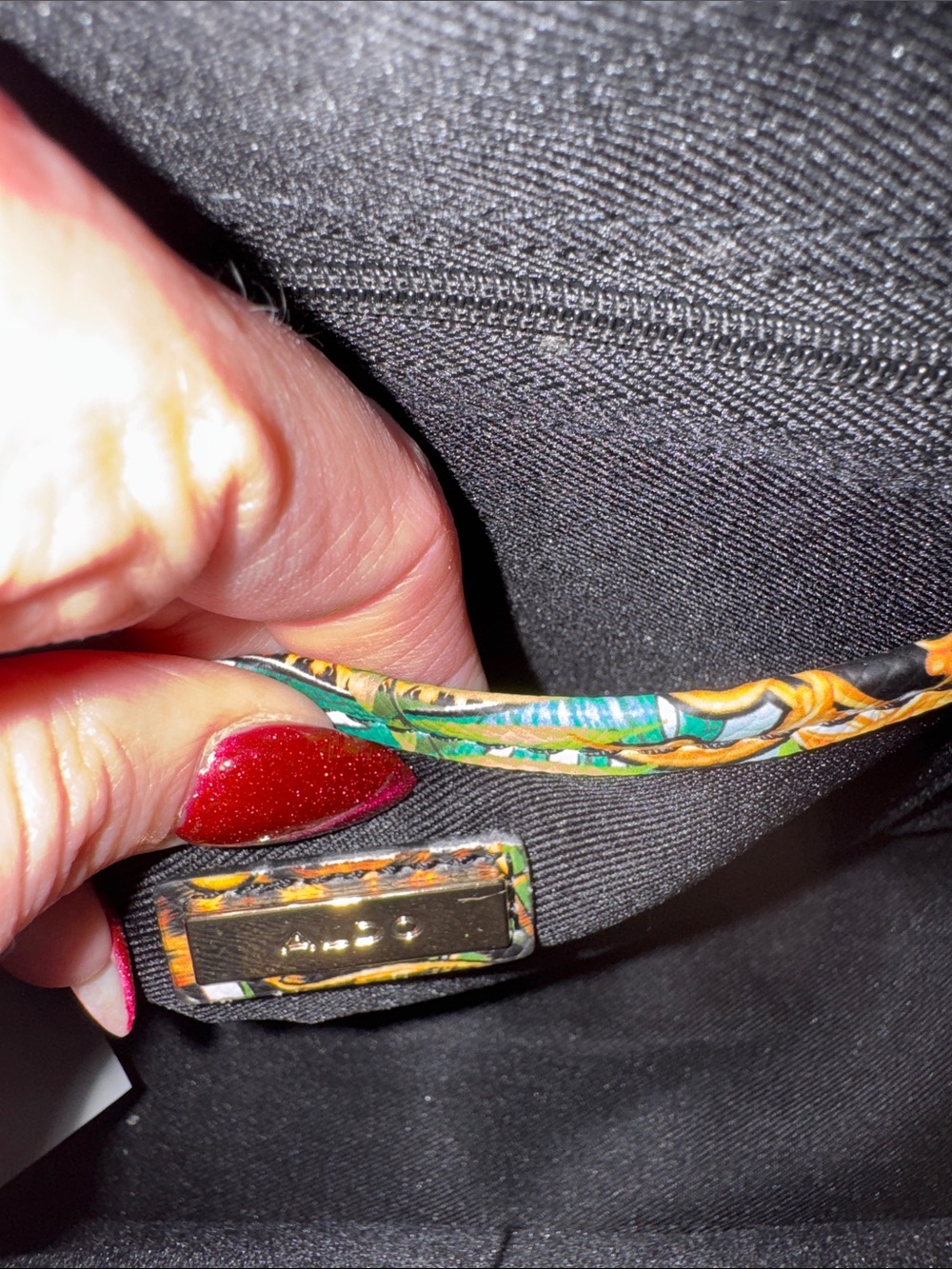 Aldo White Multi-Color Printed Top-Handle Crossbody Bag - Picture 8 of 8
